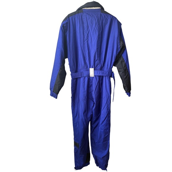 VTG OSSI Skiwear 90s Y2K One Piece Ski Suit Size L Colorblock Retro Insulated - Picture 8 of 12